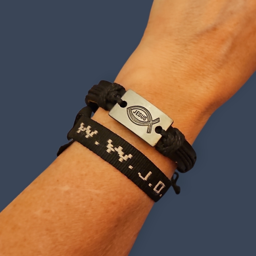 3/$30 WWJD and Leather Jesus Unisex Adjustable Bracelets